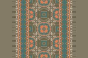 Ghagra Pattern Seamless Scandinavian pattern Motif embroidery, Pixel Ikat embroidery Design for Print jacquard slavic pattern folklore pattern kente arabesque vector