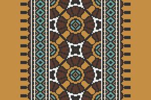 Motif folklore pattern Seamless Bandana print silk Motif embroidery, Pixel Ikat embroidery Design for Print scarf hijab pattern kerchief Pixel Ikat Silk kurti model mughal patterns vector