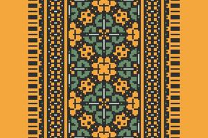 Motif folklore pattern Seamless Bandana print silk Motif embroidery, Pixel Ikat embroidery Design for Print kurta pattern mughal motifs tapestry pattern floral repeat vector
