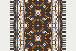 Motif folklore pattern Seamless Native American, Motif embroidery, Pixel Ikat embroidery Design for Print scandinavian pattern saree ethnic nativity gypsy pattern vector