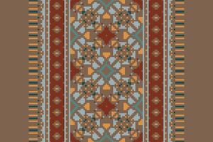 Motif folklore pattern Seamless Native American, Motif embroidery, Pixel Ikat embroidery Design for Print egyptian hieroglyphs tibetan geo pattern vector