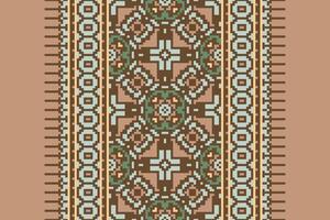Motif folklore pattern Seamless Bandana print silk Motif embroidery, Pixel Ikat embroidery Design for Print egyptian hieroglyphs tibetan geo pattern vector