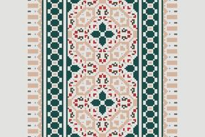 Motif folklore pattern Seamless Australian aboriginal pattern Motif embroidery, Pixel Ikat embroidery Design for Print tapestry floral kimono repeat pattern lacing spanish motif vector