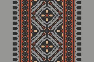 Motif folklore pattern Seamless Mughal architecture Motif embroidery, Pixel Ikat embroidery Design for Print vyshyvanka placemat quilt sarong sarong beach kurtis Indian motifs vector