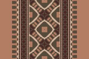 Motif folklore pattern Seamless Australian aboriginal pattern Motif embroidery, Pixel Ikat embroidery Design for Print figure tribal ink on cloth patola sari vector