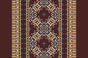 Motif folklore pattern Seamless Scandinavian pattern Motif embroidery, Pixel Ikat embroidery Design for Print tie dyeing pillowcase sambal puri kurti mughal architecture vector