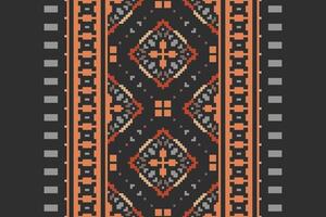 Motif folklore pattern Seamless Mughal architecture Motif embroidery, Pixel Ikat embroidery Design for Print scarf hijab pattern kerchief Pixel Ikat Silk kurti model mughal patterns vector