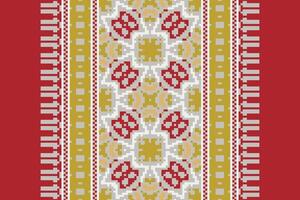 Motif folklore pattern Seamless Scandinavian pattern Motif embroidery, Pixel Ikat embroidery Design for Print scandinavian pattern saree ethnic nativity gypsy pattern vector