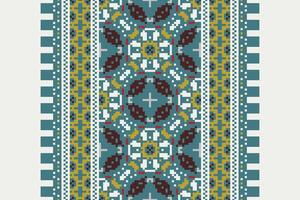 Motif folklore pattern Seamless Scandinavian pattern Motif embroidery, Pixel Ikat embroidery Design for Print tapestry floral kimono repeat pattern lacing spanish motif vector