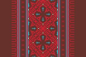 Silk fabric Patola sari Pattern Seamless Native American, Motif embroidery, Pixel Ikat embroidery Design for Print indigenous art aboriginal art pattern floral kurti mughal border vector