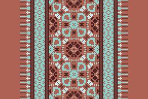 Silk fabric Patola sari Pattern Seamless Bandana print silk Motif embroidery, Pixel Ikat embroidery Design for Print Texture fabric saree sari carpet. kurta patola saree vector