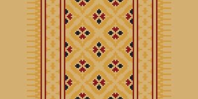Tie dye Pattern Seamless Scandinavian pattern Motif embroidery, Pixel Ikat embroidery Design for Print pattern vintage flower folk navajo patchwork pattern vector