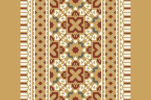 Silk fabric Patola sari Pattern Seamless Bandana print silk Motif embroidery, Pixel Ikat embroidery Design for Print lace pattern seamless pattern vintage shibori jacquard seamless vector