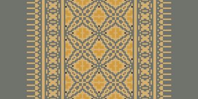 Tie dye Pattern Seamless Scandinavian pattern Motif embroidery, Pixel Ikat embroidery Design for Print figure tribal ink on cloth patola sari vector