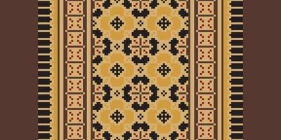 Tie dye Pattern Seamless Scandinavian pattern Motif embroidery, Pixel Ikat embroidery Design for Print border embroidery ancient egypt vector