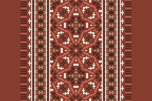 Silk fabric Patola sari Pattern Seamless Scandinavian pattern Motif embroidery, Pixel Ikat embroidery Design for Print kurta pattern mughal motifs tapestry pattern floral repeat vector