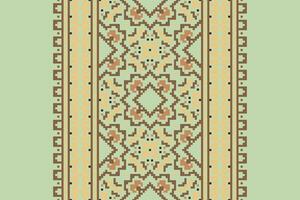 Silk fabric Patola sari Pattern Seamless Scandinavian pattern Motif embroidery, Pixel Ikat embroidery Design for Print border embroidery ancient egypt vector