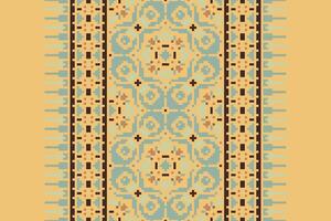 Silk fabric Patola sari Pattern Seamless Scandinavian pattern Motif embroidery, Pixel Ikat embroidery Design for Print jacquard slavic pattern folklore pattern kente arabesque vector