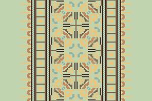 Silk fabric Patola sari Pattern Seamless Scandinavian pattern Motif embroidery, Pixel Ikat embroidery Design for Print figure tribal ink on cloth patola sari vector