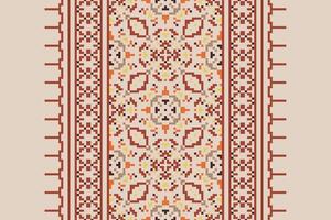 Nordic pattern Seamless Bandana print silk Motif embroidery, Pixel Ikat embroidery Design for Print australian curtain pattern geometric pillow model kurti mughal flowers vector