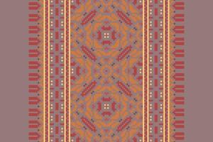 Nordic pattern Seamless Bandana print silk Motif embroidery, Pixel Ikat embroidery Design for Print jacquard slavic pattern folklore pattern kente arabesque vector
