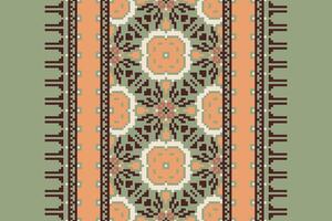 Nordic pattern Seamless Native American, Motif embroidery, Pixel Ikat embroidery Design for Print Texture fabric saree sari carpet. kurta patola saree vector