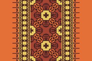 Nordic pattern Seamless Bandana print silk Motif embroidery, Pixel Ikat embroidery Design for Print scarf hijab pattern kerchief Pixel Ikat Silk kurti model mughal patterns vector