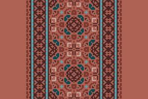 Nordic pattern Seamless Native American, Motif embroidery, Pixel Ikat embroidery Design for Print scandinavian pattern saree ethnic nativity gypsy pattern vector