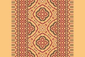 Nordic pattern Seamless Bandana print silk Motif embroidery, Pixel Ikat embroidery Design for Print kurta pattern mughal motifs tapestry pattern floral repeat vector