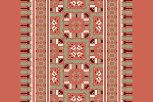 Nordic pattern Seamless Native American, Motif embroidery, Pixel Ikat embroidery Design for Print indigenous art aboriginal art pattern floral kurti mughal border vector