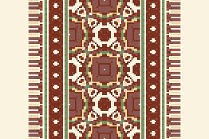 Nordic pattern Seamless Australian aboriginal pattern Motif embroidery, Pixel Ikat embroidery Design for Print scandinavian pattern saree ethnic nativity gypsy pattern vector
