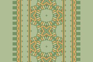 Nordic pattern Seamless Australian aboriginal pattern Motif embroidery, Pixel Ikat embroidery Design for Print endless arabesque cloth dupatta shawl bandana print silk kurta men vector