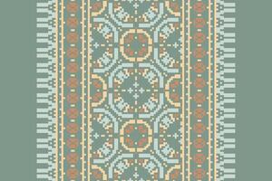 Nordic pattern Seamless Australian aboriginal pattern Motif embroidery, Pixel Ikat embroidery Design for Print pattern vintage flower folk navajo patchwork pattern vector