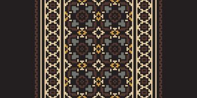 Baroque pattern Seamless Native American, Motif embroidery, Pixel Ikat embroidery Design for Print indigenous art aboriginal art pattern floral kurti mughal border vector