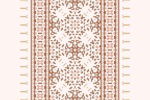 Nordic pattern Seamless Mughal architecture Motif embroidery, Pixel Ikat embroidery Design for Print tapestry floral kimono repeat pattern lacing spanish motif vector