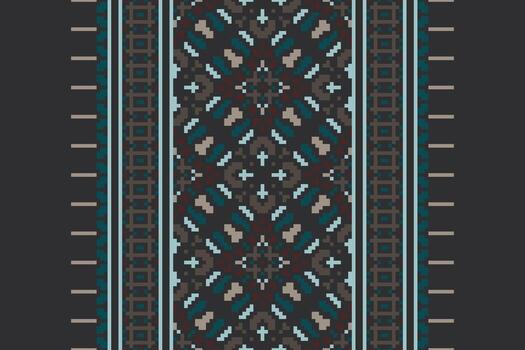 Nordic pattern Seamless Scandinavian pattern Motif embroidery, Pixel Ikat embroidery Design for Print egyptian hieroglyphs tibetan geo pattern vector