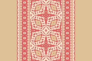 Nordic pattern Seamless Scandinavian pattern Motif embroidery, Pixel Ikat embroidery Design for Print tie dyeing pillowcase sambal puri kurti mughal architecture vector