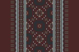 Nordic pattern Seamless Scandinavian pattern Motif embroidery, Pixel Ikat embroidery Design for Print scandinavian pattern saree ethnic nativity gypsy pattern vector