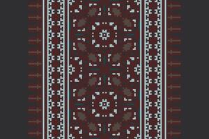 Nordic pattern Seamless Scandinavian pattern Motif embroidery, Pixel Ikat embroidery Design for Print egyptian pattern tibetan mandala bandanna vector
