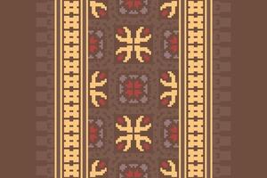 Nordic pattern Seamless Scandinavian pattern Motif embroidery, Pixel Ikat embroidery Design for Print pattern vintage flower folk navajo patchwork pattern vector