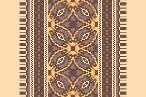 Navajo pattern Seamless Bandana print silk Motif embroidery, Pixel Ikat embroidery Design for Print tie dyeing pillowcase sambal puri kurti mughal architecture vector