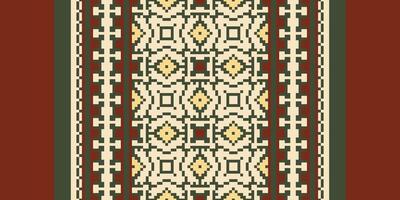 Baroque pattern Seamless Native American, Motif embroidery, Pixel Ikat embroidery Design for Print jacquard slavic pattern folklore pattern kente arabesque vector