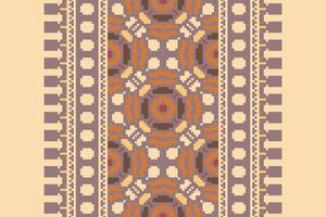 Navajo pattern Seamless Bandana print silk Motif embroidery, Pixel Ikat embroidery Design for Print kurta pattern mughal motifs tapestry pattern floral repeat vector