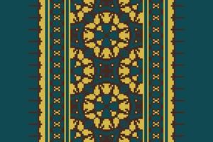 Navajo pattern Seamless Australian aboriginal pattern Motif embroidery, Pixel Ikat embroidery Design for Print pattern vintage flower folk navajo patchwork pattern vector