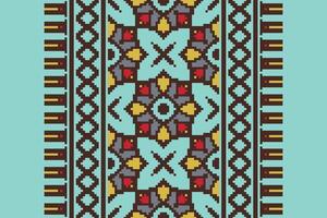 Navajo pattern Seamless Australian aboriginal pattern Motif embroidery, Pixel Ikat embroidery Design for Print figure tribal ink on cloth patola sari vector
