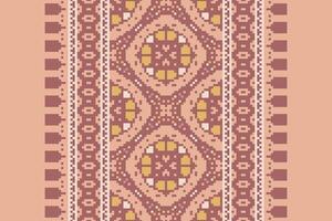 Navajo pattern Seamless Scandinavian pattern Motif embroidery, Pixel Ikat embroidery Design for Print tie dyeing pillowcase sambal puri kurti mughal architecture vector