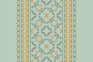 Navajo pattern Seamless Mughal architecture Motif embroidery, Pixel Ikat embroidery Design for Print indigenous art aboriginal art pattern floral kurti mughal border vector