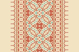 Navajo pattern Seamless Mughal architecture Motif embroidery, Pixel Ikat embroidery Design for Print indonesian batik motif embroidery native american kurta mughal design vector