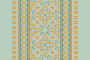 Navajo pattern Seamless Mughal architecture Motif embroidery, Pixel Ikat embroidery Design for Print scarf hijab pattern kerchief Pixel Ikat Silk kurti model mughal patterns vector