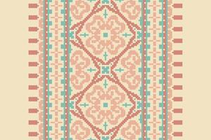 Navajo pattern Seamless Scandinavian pattern Motif embroidery, Pixel Ikat embroidery Design for Print vyshyvanka placemat quilt sarong sarong beach kurtis Indian motifs vector
